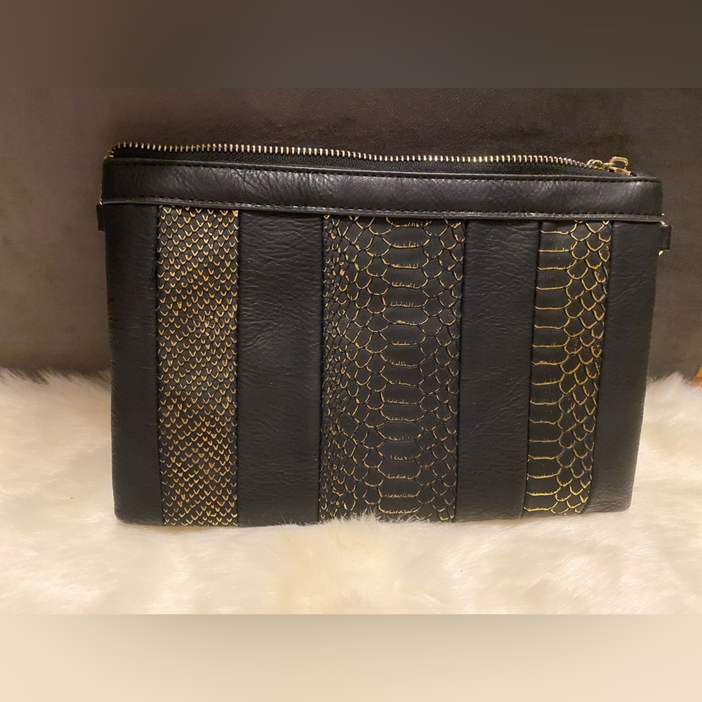Black Gold Snake Crossbody